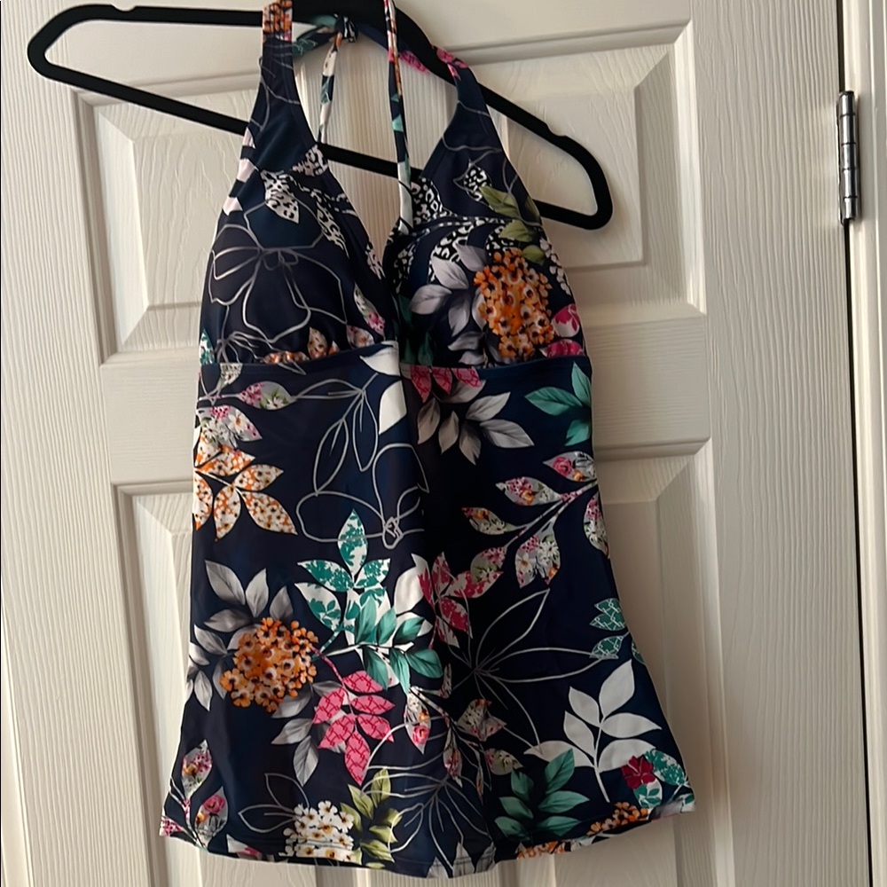 Hapari Floral Halter Swim Top - Multicolor